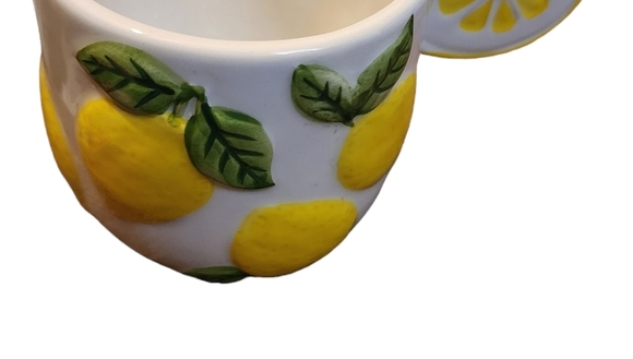Lemon Cup Mug Painted by Hand..LANG by Design Group Cup.. Microwave/Dishwasher - Picture 6 of 6